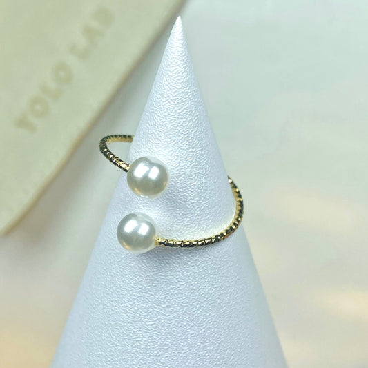 Classic Adjustable Pearl Ring